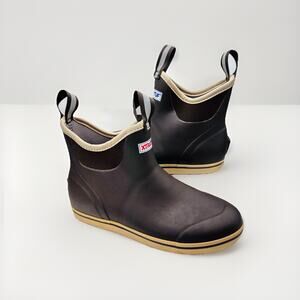 Xtratuf Men's 6 Inch Size 8 Ankle Deck Boot Rain Fishing Brown Tan Shoes